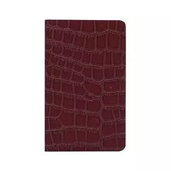 Бизнес-блокнот BRAUBERG, А7+, 95х145 мм, Party, лакированный крокодил, линия, 64 л., коричневый, 128051