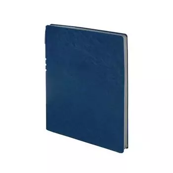 Бизнес-тетрадь BRAUBERG NEBRASKA, А4-, 220x265 мм, кожзам, клетка, 96 листов, ручка, темно-синий, 110959