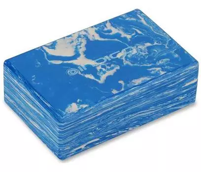 Блок для йоги INDIGO IN259 22,8*15,2*7,1 см Мраморный голубой