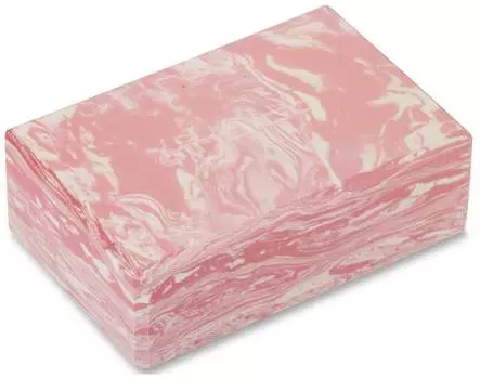 Блок для йоги INDIGO IN259 22,8*15,2*7,1 см Мраморный розовый