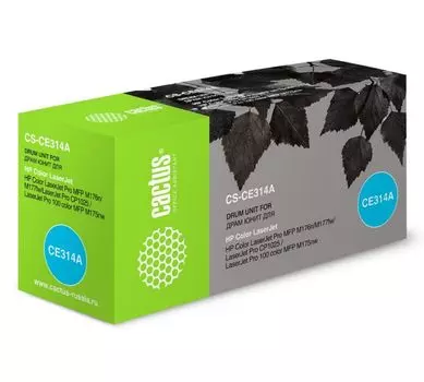 Блок фотобарабана Cactus CS-CE314A черный ч/б:14000стр. для HP CLJ CP1012 Pro/CP1025 Pro/CP1025nw Pro/CP1025 Pro Plus HP