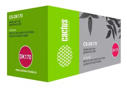 Блок фотобарабана Cactus CS-DK170R черный ч/б:100000стр. для Kyocera Ecosys M2035/ M2035dn/M2535 Kyocera