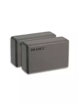 Блоки для йоги, Bradex SF 0612, серый, 2 шт