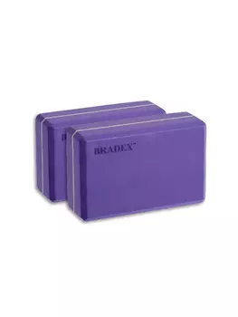 Блоки для йоги, Bradex SF 0614, фиолетовый, 2 шт