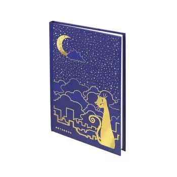 Блокнот 7БЦ, А5, 80 л., фольга, клетка, BRAUBERG, Кошечка, 135х206 мм, 126051, (6 шт.)