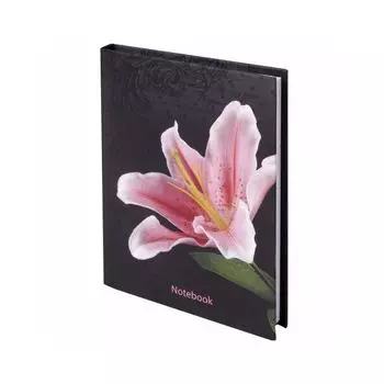 Блокнот 7БЦ, А6, 80 л., обложка ламинированная, выборочный лак, клетка, BRAUBERG, Лилия, 110х147 мм, 123241, (9 шт.)