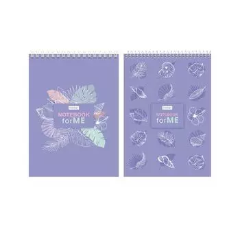 Блокнот, А5, 80 листов, гребень, обложка картон, жесткая подложка, HATBER, Фантазия, 145х205 мм, 80Б5В1гр, (16 шт.)