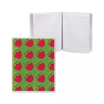 Блокнот А7, 50 л., линия, обложка ПВХ 180 мкм, 2 внешних кармана, ДПС, Фрукты, 80х100 мм, 3128-10, (5 шт.)