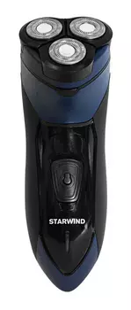 Бритва роторная Starwind SBS1503 черный/синий