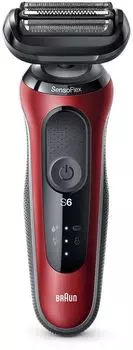 Бритва сетчатая Braun 60-R1000s черный/красный