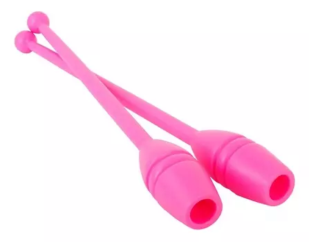 Булавы для художественной гимнастики вставляющиеся INDIGO (пластик,каучук), IN017, Розовый, 36 см