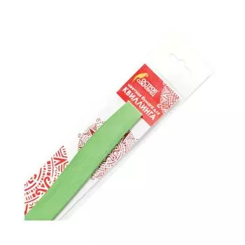 Бумага для квиллинга светло-зеленая, 125 полос, 3 мм х 300 мм, 130 г/м2, ОСТРОВ СОКРОВИЩ, 128763 (5 шт.)