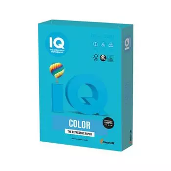 Бумага IQ color, А4, 120 г/м2, 250 л., интенсив, светло-синяя, AB48