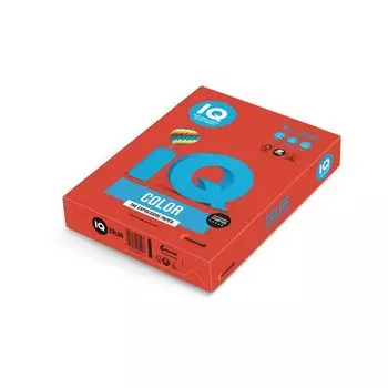 Бумага IQ color, А4, 80 г/м2, 500 л., интенсив, кораллово-красная, CO44