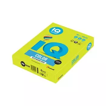 Бумага IQ color, А4, 80 г/м2, 500 л., неон, зеленая, NEOGN