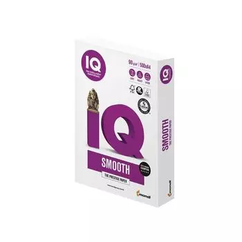 Бумага IQ SMOOTH А4, 90 г/м, 500 л., класс А+, Австрия, белизна 170% (CIE)