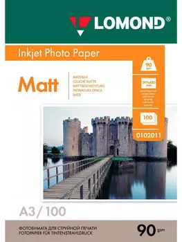 Бумага Lomond 0102011 A3/90г/м2/100л./белый матовое для струйной печати