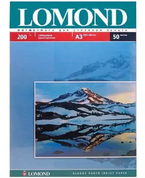Бумага Lomond 0102024 A3/200г/м2/50л./белый глянцевое для струйной печати