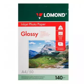 Бумага Lomond 0102054 A4/140г/м2/50л./белый глянцевое для струйной печати