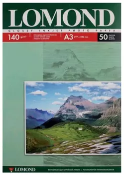 Бумага Lomond 0102066 A3/140г/м2/50л./белый глянцевое для струйной печати