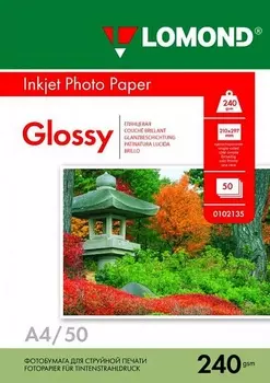 Бумага Lomond 0102135 A4/240г/м2/50л./белый глянцевое для струйной печати