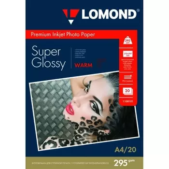 Бумага Lomond 1108101 A4/295г/м2/20л./белый высокоглянцевое для струйной печати