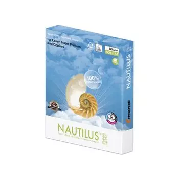 Бумага NAUTILUS SUPER WHITE, RECYCLED, А4, 80 г/м2, 500 л., класс А, Австрия, 150% (CIE)