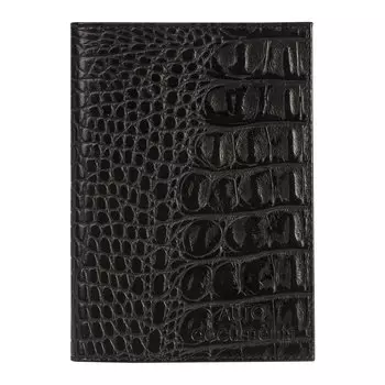 Бумажник водителя BEFLER Кайман, натуральная кожа, тиснение, 6 пластиковых карманов, черный, BV.1.-13