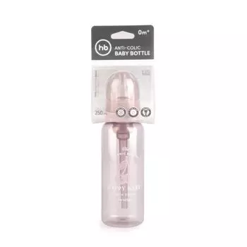 Бутылочка HAPPY BABY 10015L антиколиковая с силиконовой соской lilac, 250 мл.