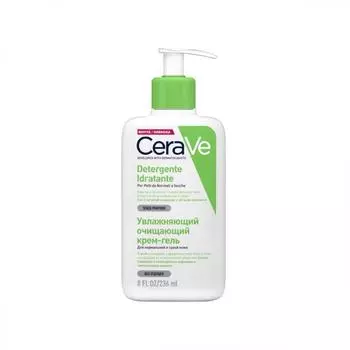 CeraVe Увлажняющий очищающий крем-гель для нормальной и сухой кожи лица и тела, 236 мл