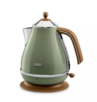 Чайник электрический Delonghi KBOV2001.GR 1.7л. 2000Вт зеленый (корпус: металл)