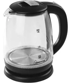 Чайник электрический Homestar HS-1018 (1,8 л) стекло, пластик черный