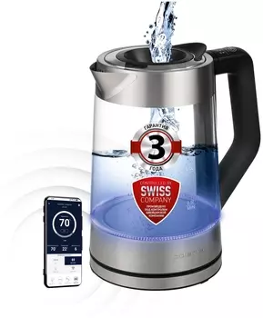 Чайник электрический Polaris PWK 1725CGLD 1.7л. 2200Вт серебристый матовый