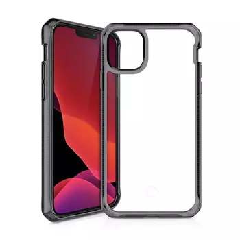 Чехол антибактериальный ITSKINS HYBRID CLEAR для Apple iPhone 12/12 Pro (6.1") чёрный/прозрачный