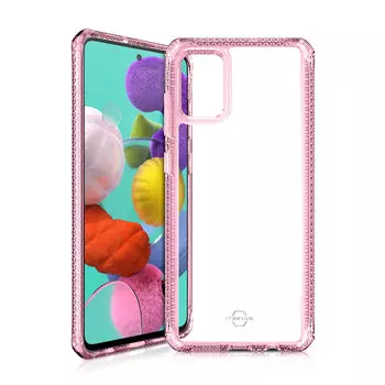 Чехол антибактериальный ITSKINS HYBRID CLEAR для Samsung Galaxy A51 светло-розовый/прозрачный