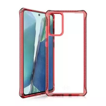 Чехол антибактериальный ITSKINS HYBRID CLEAR для Samsung Galaxy Note 20 красный/прозрачный