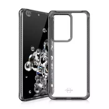Чехол антибактериальный ITSKINS HYBRID CLEAR для Samsung Galaxy S20 Ultra чёрный/прозрачный