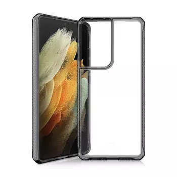 Чехол антибактериальный ITSKINS HYBRID CLEAR для Samsung Galaxy S21 Ultra черный/прозрачный