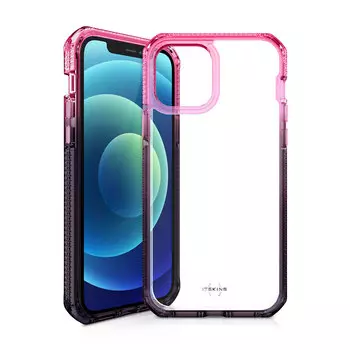 Чехол антибактериальный ITSKINS SUPREME PRISM для Apple iPhone 12 mini (5.4") светло-розовый/серый