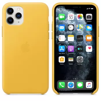 Чехол Apple iPhone 11 Pro Leather Case - Meyer Lemon (MWYA2ZM/A)