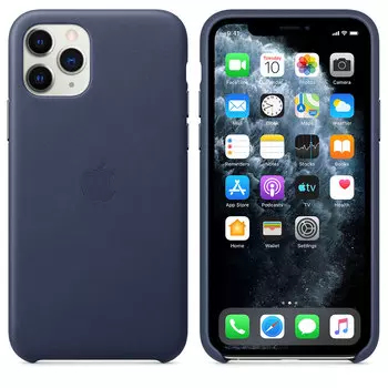 Чехол Apple iPhone 11 Pro Leather Case - Midnight Blue (MWYG2ZM/A)