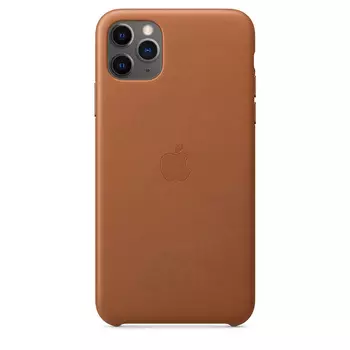 Чехол Apple iPhone 11 Pro Max Leather Case - Saddle Brown