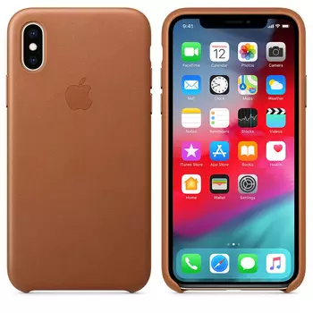 Чехол Apple iPhone XS Leather Case (MRWP2ZM/A) Saddle Brown