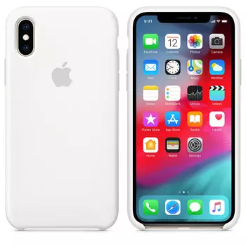 Чехол Apple iPhone XS Silicone Case (MRW82ZM/A) White