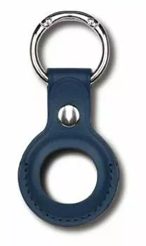 Чехол-брелок Devia Leather Key Ring для AirTag - Blue
