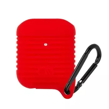 Чехол Case-Mate AirPods Water Resistant Case Red w/ Black Carabiner