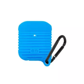 Чехол Case-Mate AirPods Water Resistant Cobalt Blue w/ Black Carabiner