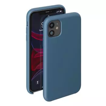 Чехол Deppa Liquid Silicone Case для Apple iPhone 11 синий картон 87304 состояние хорошее