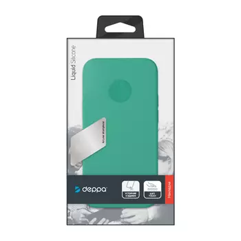 Чехол Deppa Liquid Silicone для Apple iPhone 12/12 Pro зеленый картон