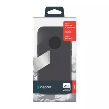 Чехол Deppa Soft Silicone для Apple iPhone 12 Pro Max черный PET синий